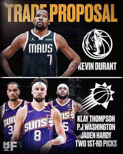 和歐文濃眉組三巨？美媒：獨行俠可用克萊+PJ+哈迪+倆首輪去換KD